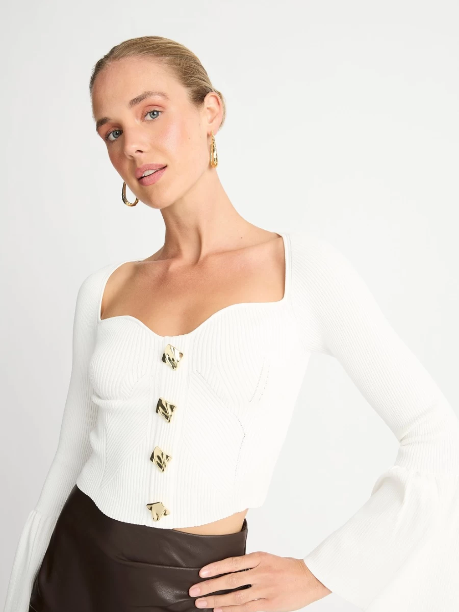 "SHEIKE Women's Adeline Knit Top - Soft Casual Crewneck Sweater"