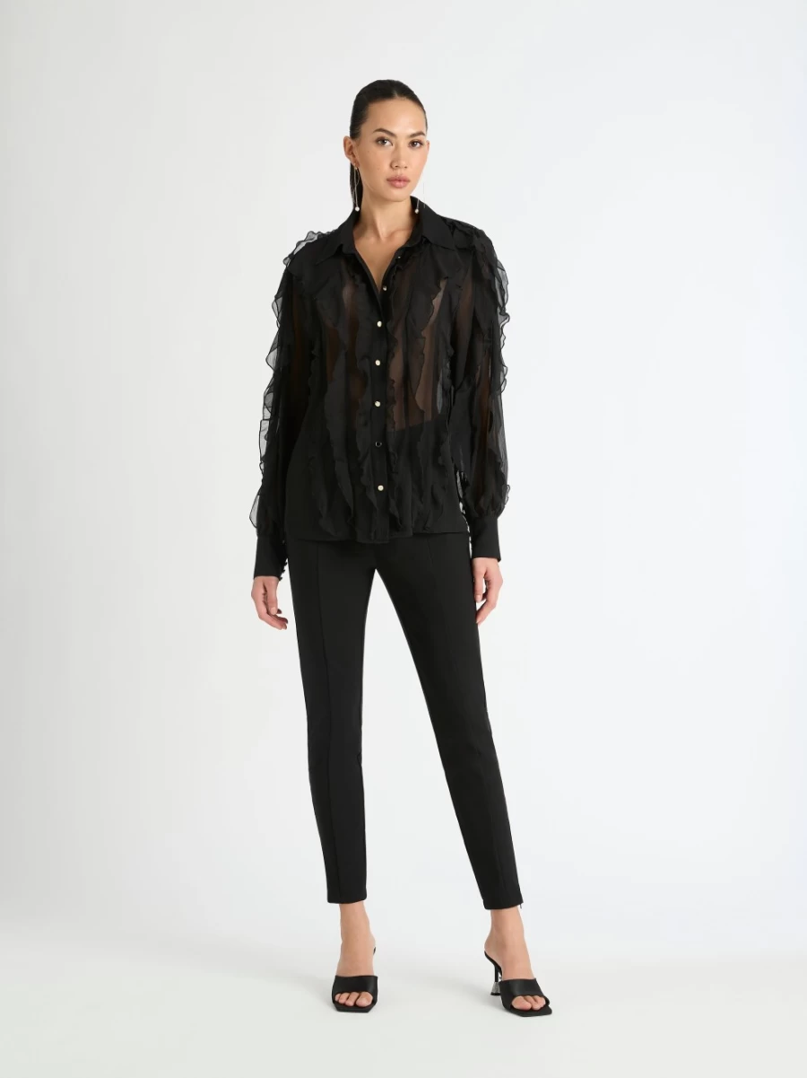 "SHEIKE Women's Cascading Shirt - Stylish Layered Blouse for Women"
