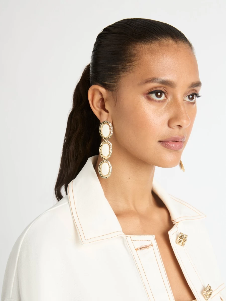 SHEIKE Women's Elegant Stone Drop Earrings | Handcrafted Dangle Jewelry for Everyday Wear