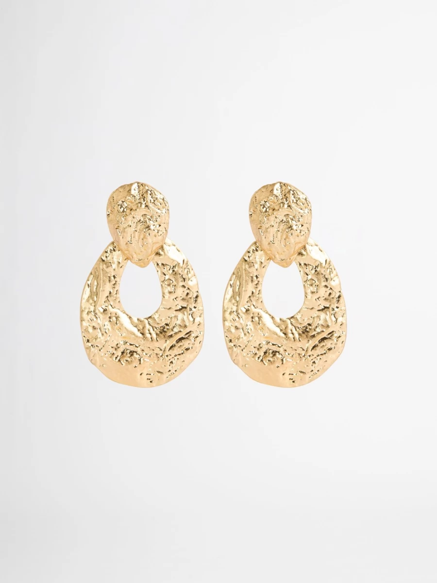 SHEIKE Women's Core Hammered Earrings - Handcrafted Boho Hoop Earrings for Everyday Wear