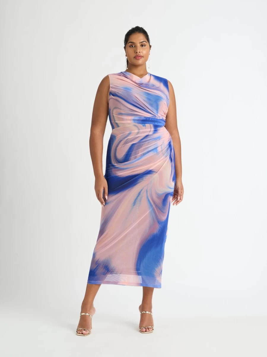 SHEIKE Women's Tornado Mesh Dress - Elegant Flowy Summer Dress with Breathable Fabric