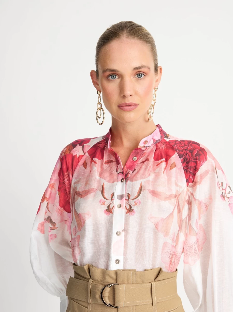 SHEIKE Women's J'Adore Floral Blouse - Elegant Floral Print Top for Women