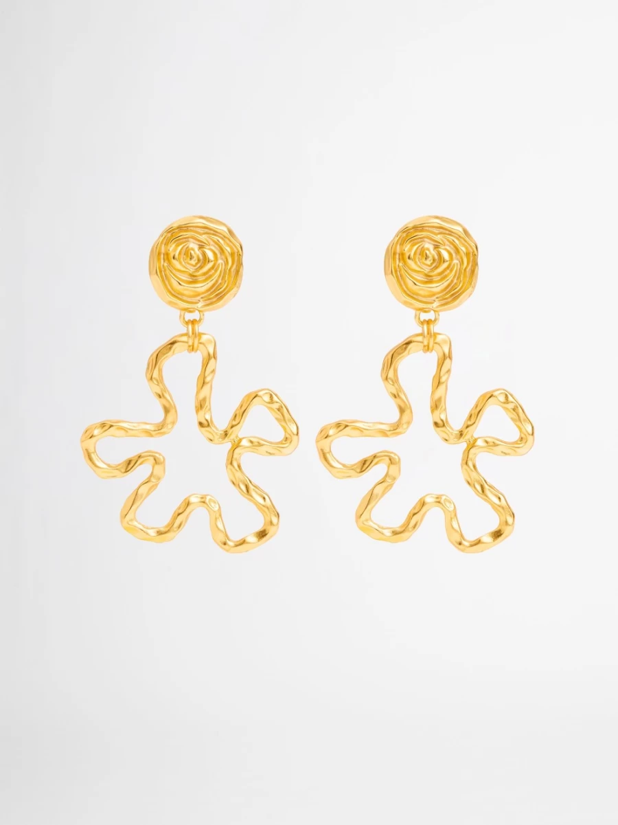 SHEIKE Women's Abstract Floral Dangle Earrings | Boho Chic Handmade Jewelry