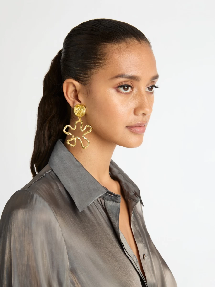 SHEIKE Women's Abstract Floral Dangle Earrings | Boho Chic Handmade Jewelry