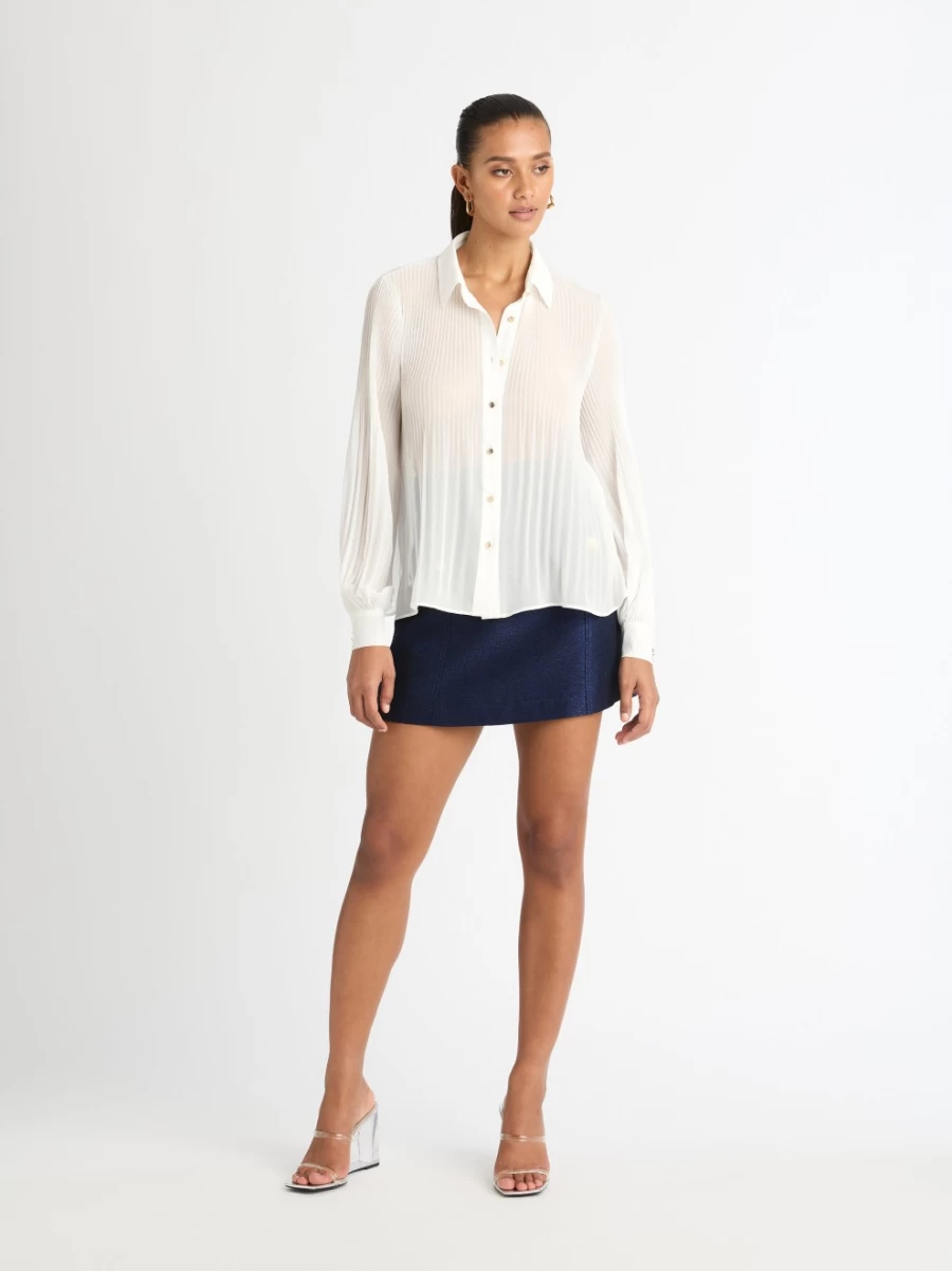 SHEIKE Women's Pleated Shirt - Stylish & Comfortable Blouse for Casual Wear