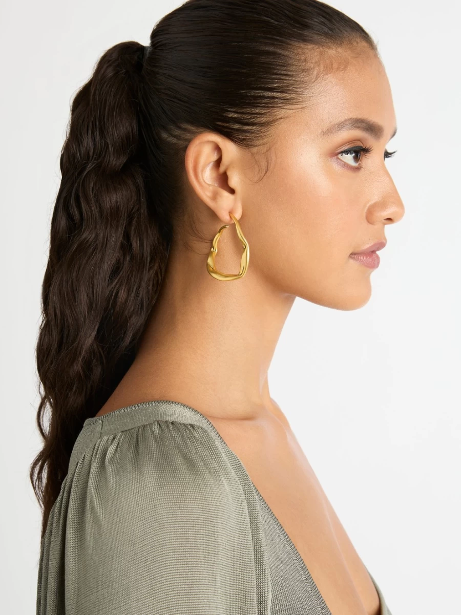 SHEIKE Women's Gemma Earrings - Elegant Gold Hoop Earrings for Everyday Wear
