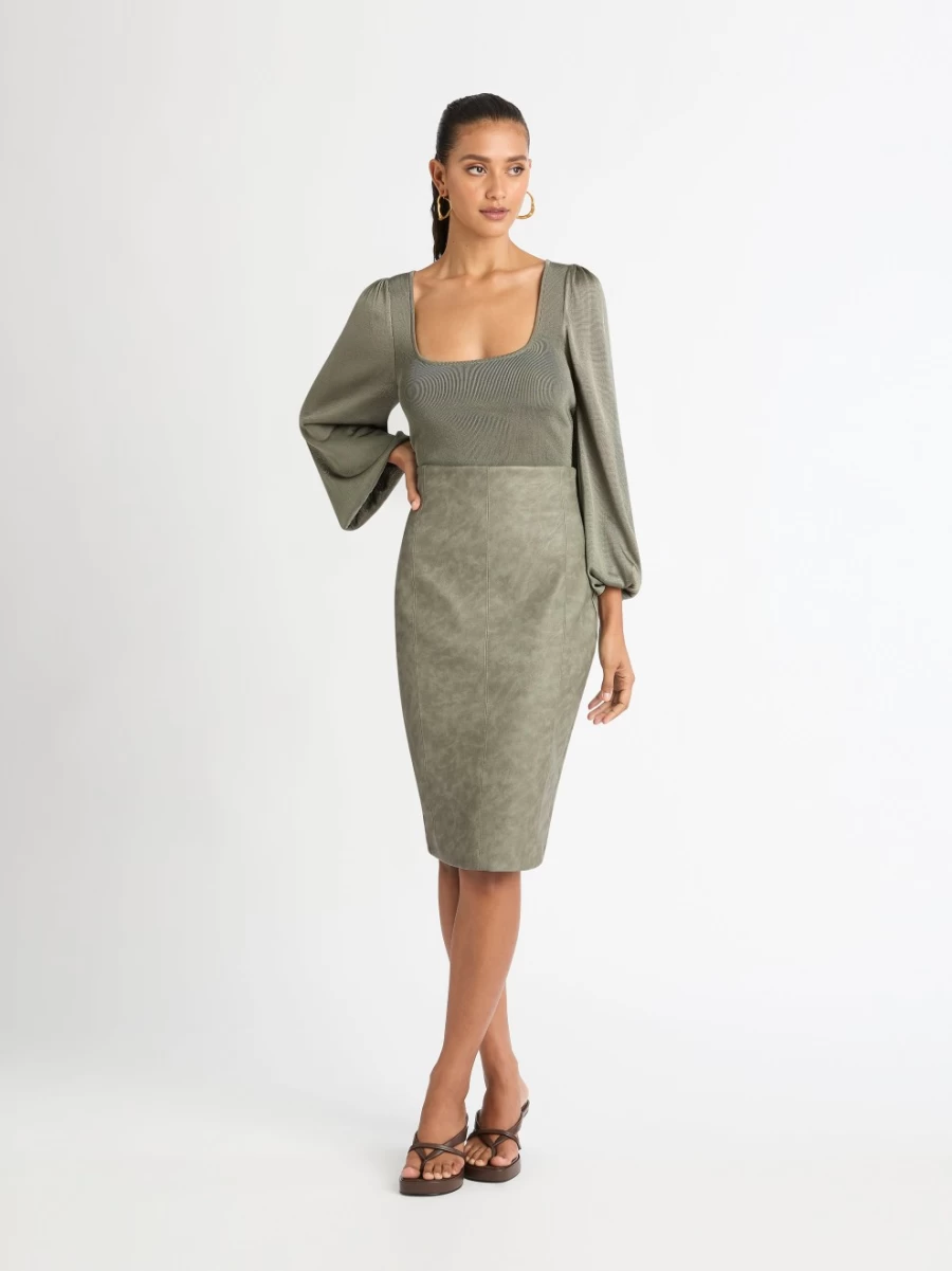 SHEIKE Women's Gravity Skirt - Flowy A-Line Midi Skirt for Everyday Elegance